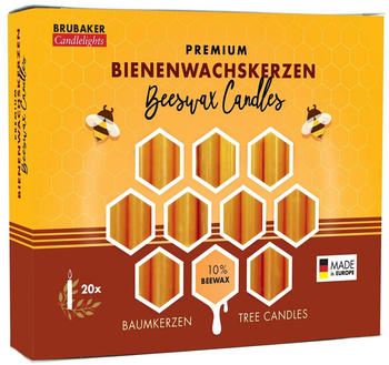 Brubaker Bienenwachskerzen 10% (20 Stk.)