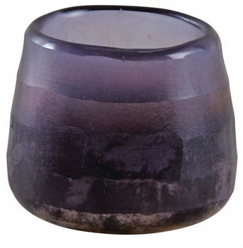 Aubry Gaspard Candle Holder Tinted Glass Purple