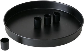 Boltze Margo Kerzenleuchter schwarz rund 25cm