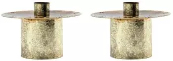 House Doctor Simb Kerzenhalter 2-er Set - Antique Brass