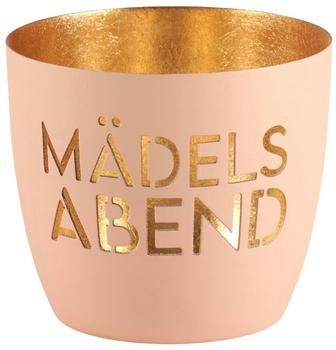Gift Company Madras Windlicht M Mädelsabend pastellorange/gold 8,5cm