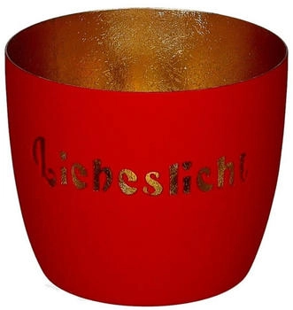 Gift Company Madras Windlicht M Liebeslicht rot/gold 8,5cm