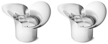 Georg Jensen Bloom Botanica Teelichthalter 2er-Set, Edelstahl