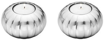 Georg Jensen Bernadotte Teelichthalter Edelstahl 2-er Set - Edelstahl