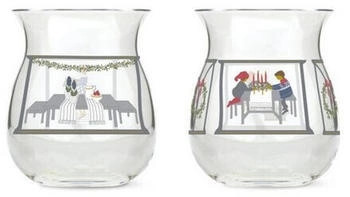 Holmegaard Christmas Weihnachtsteelichthalter 2024, H 7,5 cm, multicolor (2er-Set)