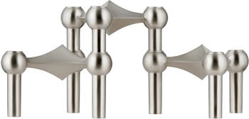 Stoff Nagel Kerzenhalter, Chrom gebürstet (3er-Set)