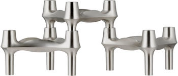 Stoff Nagel BMF Kerzenhalter, Chrom gebürstet (3er-Set)