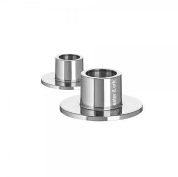 Ester & Erik Kerzenhalter 2er Set silver shiny / 2 Stück à Ø 4 cm - Höhe 2 cm