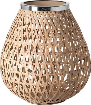 Fink Living Shona Windlicht natur-silberfarben / Ø 26 cm - Höhe 28 cm