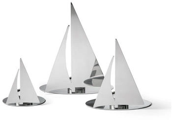 Philippi Regatta Teelichthalter edelstahl / M - Länge: 15 cm, Breite: 6,5 cm, Höhe:17,5 cm
