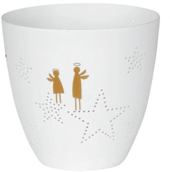 räder Poesielicht Engel Teelichthalter weiß / Ø 9,5 cm - Höhe: 9 cm