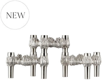 Stoff Nagel Quist Kerzenhalter 3-er Set - Brushed Chrome