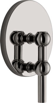 Stoff Nagel Wandhalterung für Kerzenhalter, chrome / schwarz
