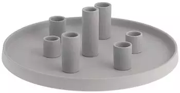 Storefactory LINGSBERG Kerzenteller light grey / Ø 29 cm - Höhe 9 cm