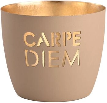 Gift Company Madras Windlicht M Neon Gelb/Gold Smile