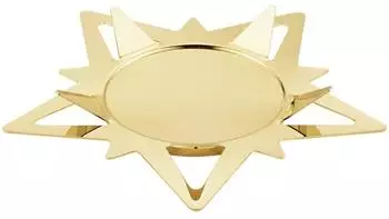 Georg Jensen Classic Christmas Kerzenhalter Stern für Stumpenkerzen gold Ø 16,3 cm