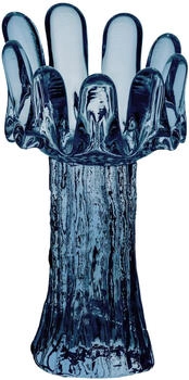 Kosta Boda Solros Windlicht rundes Glas 18 cm Blau