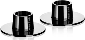 Ester & Erik Kerzenhalter glänzend 2er Pack Schwarz