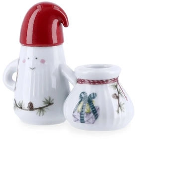 Kähler Hammershøi Father Elf Kerzenständer, H 8,5 cm, weiß / mehrfarben