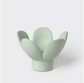 räder Kerzenhalter Blume grün 8x8x5,5cm