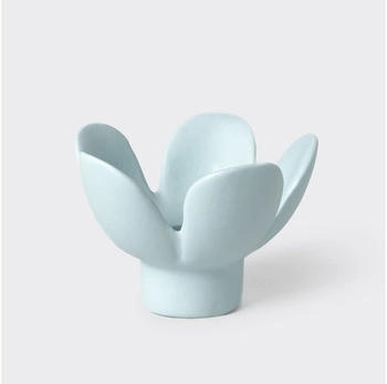 räder Kerzenhalter Blume blau 8x8x5,5cm