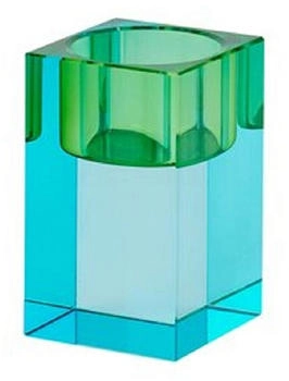 Gift Company Sari Kristallglas Teelichthalter S (H7 7 cm) blau/grün gs