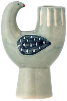 Bloomingville Trudy Kerzenhalter, Blau, Steingut