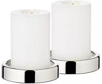 Edzard Kerzenteller Sanremo, vernickelt, 10 cm 2er-Set