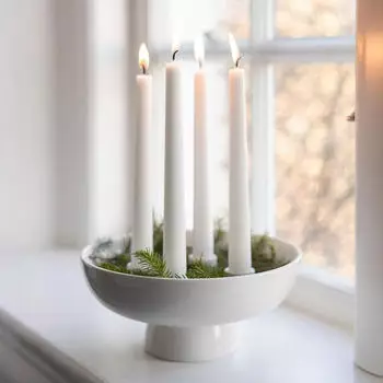 Storefactory Granhammar Glossy White Candlestick