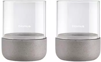 Blomus Calma Windlicht, &Oslash; 7 cm, klar / satellit (2er-Set)