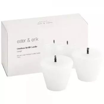 Ester & Erik Nachfüllpackung für Outdoor-Kerzenhalter 2er-Pack Large