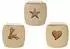 Erst-Holz Teelichthalter Zirbenholz mit Glas, Ausschnitt Stern, 3er-Set (V-40.10-001)