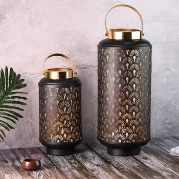 Marrakesch Orient & Mediterran Interior Braga Gartenlaterne 2er-Set (isd-116-2st)