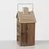 Boltze Marling Kerzenlaterne, Holz, braun, 2er-Set