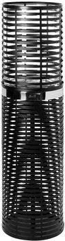 Fink MATERA Windlicht Eisen pulverbeschichtet, schwarz/silber, H80cm &Oslash;22,5cm (146308)