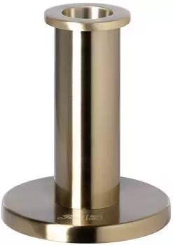 Fink STRATO Kerzenleuchter für Stabkerzen, Aluminium/Edelstahl, gold, 12cm (140265)