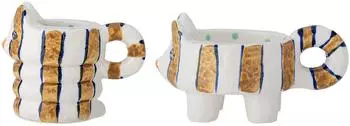 Bloomingville Caty Kerzenhalter, Braun, Steingut