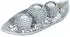Relaxdays Kerzenschale Flechtoptik grau, 38,5cm (10029939)