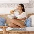 Relaxdays Teelichthalter-Set mit Tablett, 5-teilig, grau