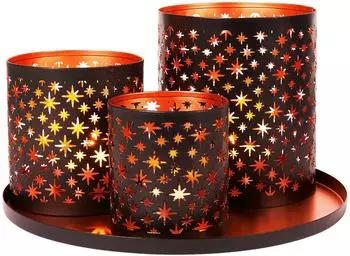 Marrakesch Orient & Mediterran Interior Windlichter Ramadan Deko Set orientalisch -19- (di-2515-di-2022-002-sch)