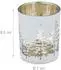 Relaxdays Teelichthalter 12er Set Tannenbaum-Motiv, Glas, weiß-gold (10042177)