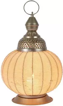Marrakesch Orient & Mediterran Interior Laterne Rana klein, Metall, silber, 36cm (dmc-ccl-0370-ws)