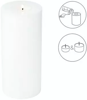 Edzard Cornelius Teelichthalter Dauerkerze, wei&szlig;, hitzebest&auml;ndig bis 90&deg;C (7661)