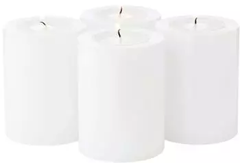 Edzard Cornelius Dauerkerzen-Set wei&szlig;, &Oslash;6cm, H8cm, 4er-Set (7834)
