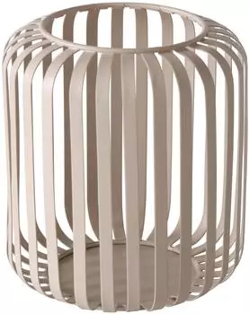Boltze Windlicht Viki aus Eisen, rund, beige (2045506)