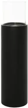 Vivanno Candiro Windlichts&auml;ule Fiberglas, rund, schwarz matt, 21x80cm (110110380)