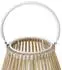 Boltze Windlicht Flint Bambus & Metall, braun/weiß, Ø25cm, H44cm