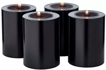 Edzard Cornelius Teelichthalter schwarz, 4er-Set, Ø 6cm, H 8cm (EDZA-77731)