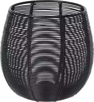 Home & styling collection Teelichthalter aus Metall, schwarz, &Oslash; 12cm