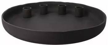 Goebel Slate Smoke Kerzenhalter Schale, Keramik, grau, Ø 30cm (23-123-09-1)